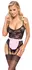 Cottelli Costumes Maid Stretch Lace Body M, Removable Suspenders, Black/Pink