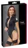 Cottelli COSTUMES Police Body L - Black Wetlook Suspender Bodysuit with Emblem