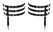 Cottelli Accessories Triple Adjustable Garters L/XL, Black Shine, Rhinestones