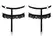 Cottelli ACCESSORIES Black Velvet Garters L/XL with Adjustable Straps