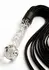 TOYJOY Crystal Leather Whip - Glass Handle & Genuine Leather, 66 cm