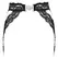 Cottelli Lingerie Heart Lace Suspender Belt S/M Black Elegant Design