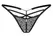 Obsessive Iliosa Lace String L/XL with Decorative Chains, Black