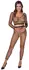 Cottelli FANTASY Black Mesh Crop Top & Crotchless Legging Set S-L