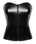 Noir Orgia Exclusive Corset Top Black Wet Look, Removable Straps, Size M