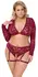 Cottelli Curves Lace & Velvet Red Lingerie Set 3XL Adjustable Straps