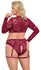 Cottelli Curves Lace & Velvet Red Lingerie Set 3XL Adjustable Straps