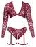 Cottelli Curves Lace & Velvet Red Lingerie Set 3XL Adjustable Straps