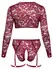 Cottelli Curves Lace & Velvet Red Lingerie Set 3XL Adjustable Straps