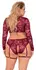 Cottelli Curves Lace & Velvet Red Lingerie Set 3XL Adjustable Straps