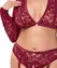 Cottelli Curves Lace & Velvet Red Lingerie Set 3XL Adjustable Straps
