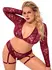 Cottelli CURVES Red Lace Velvet Top & Suspender Briefs Set XL