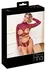 Abierta Fina Lingerie Set Open Cup Lace & Velvet Red L
