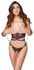 Cottelli Bondage Top Set M - Open Design, Black & Purple, Adjustable