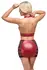 Cottelli PARTY Red Wet Look Crop Top & Mini Skirt Set L
