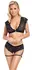 Cottelli LINGERIE Black Lace Set L - Top & Open Briefs with Rhinestone Accent