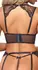 Abierta Fina Embroidered Intimate Set XL with Adjustable Straps, Black