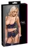 Cottelli Lingerie Lace Shelf Bra Set with Rhinestone Chain 90B/XL Black