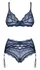 Obsessive Nightly Blue Intimate Lace Bra Set XS/S Adjustable Fit
