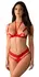 Obsessive Cupide Desir Red Lace Bra & Thong Set S/M Adjustable