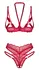 Obsessive Cupide Desir Red Lace Bra & Thong Set S/M Adjustable