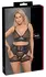 Cottelli CURVES 3-Piece Lace Bra Set with Suspenders, Black, 3XL
