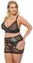 Cottelli CURVES 3-Piece Lace Bra Set with Suspenders, Black, 3XL