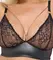 Cottelli CURVES 3-Piece Lace Bra Set with Suspenders, Black, 3XL