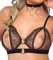Abierta Fina Bra & Suspender Set L - Black Tulle, Velvet, Rose Gold Accents