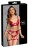 Cottelli Bondage Bra Set XL Red - Wireless, Adjustable, With Restraints