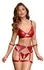Cottelli Bondage Bra Set XL Red - Wireless, Adjustable, With Restraints