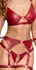 Cottelli BONDAGE Red Matte Bra & Suspender Set M with Adjustable Straps