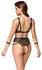 Cottelli BONDAGE Set L - Wireless Bra & Crotchless High-Waist Briefs