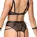 Cottelli BONDAGE Set L - Wireless Bra & Crotchless High-Waist Briefs