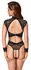 Cottelli Bondage Lingerie Set L with Lace, Collar & Removable Chains