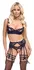 Cottelli LINGERIE Black Lace Bra & Suspender Set 75B/S Adjustable
