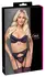 Cottelli Lingerie Bra Set Chain 80C/M Black Lace & Satin Trio