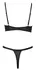 Cottelli Lingerie Set Black 85B/L - Lace Design & Silver Eyelets