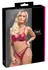 Cottelli Lingerie Red Wet Look Bra Set 75B/S with Decorative Rings