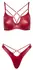 Cottelli Lingerie Red Wet Look Bra Set 75B/S with Decorative Rings