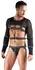 Svenjoyment Bondage Set M - Black Powernet Intimate Outfit with Restraints