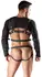 Svenjoyment Bondage Set S - Black Powernet Top, Harness & Jock with Restraints