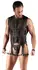 Svenjoyment Bondage Series XL Mesh Set with Harness and Cuffs Black