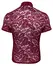 Svenjoyment Men's Shirt Model L, Dark Red Floral Lace, Short Sleeves