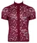 Svenjoyment Shirt Model S Dark Red Floral Lace, Short Sleeve, Stretch Fit