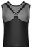 Svenjoyment Men's Chest Harness Top XL, Black, Matte & Mesh Design