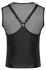 Svenjoyment Men's Top M Black Harness-Style Mesh Shirt, Matte Finish