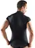 Svenjoyment Shirt L Black Microfibre with Transparent Stripes, Short Sleeve