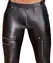 NEK Men's Matte Black Trousers S with Zipper Details and Pockets