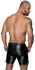 Noir Missbehaved Men’s Powerwetlook Shorts 2XL Black Drawstring Fit